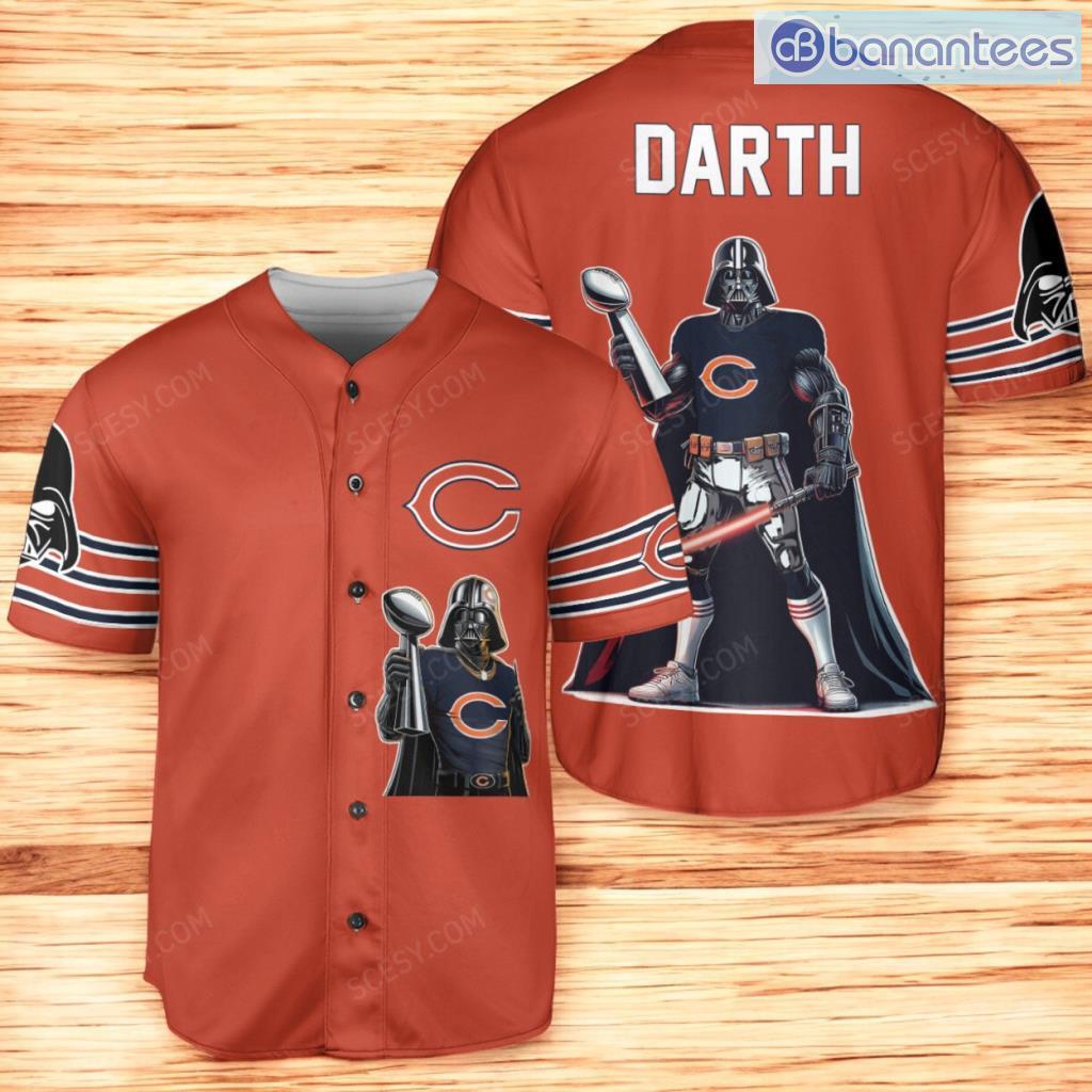 chicago bears darth vader baseball jersey shirt dark orange for men and women image Chicago Bears Darth Vader Baseball Jersey Shirt Dark Orange For Men And Women Product Photo 1