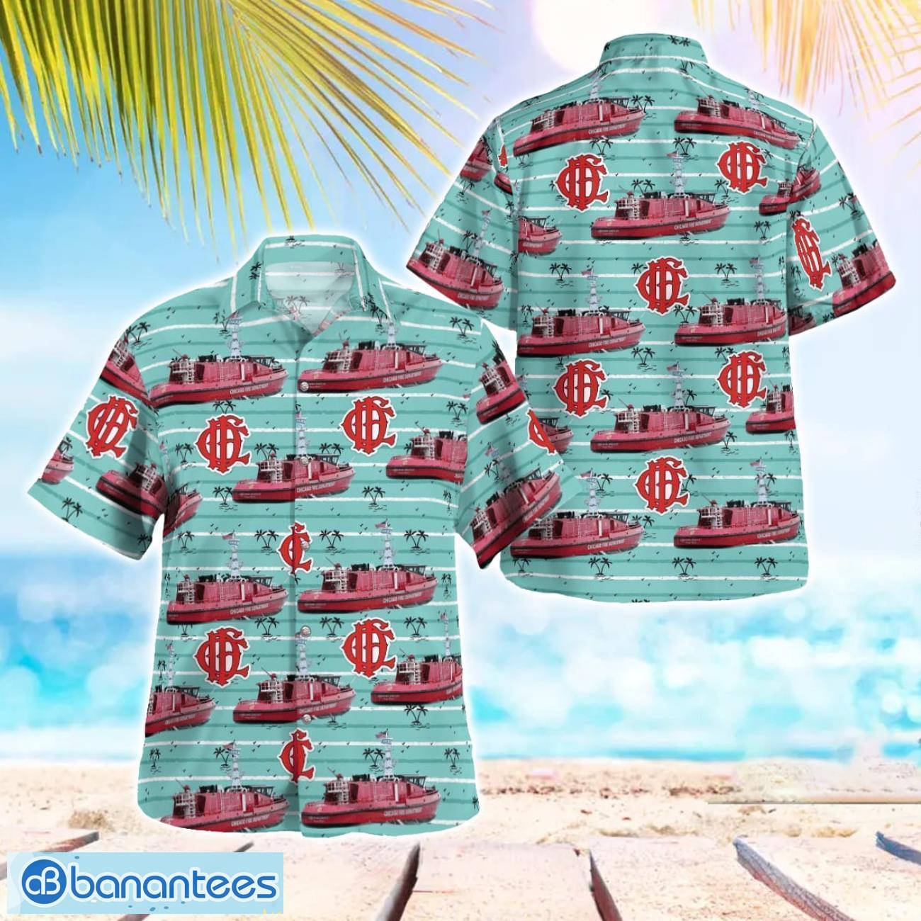 chicago fire department cfd christopher wheatley fireboat hawaiian shirt gift for summer vacation image Chicago Fire Department CFD Christopher Wheatley Fireboat Hawaiian Shirt Gift For Summer Vacation Product Photo 1