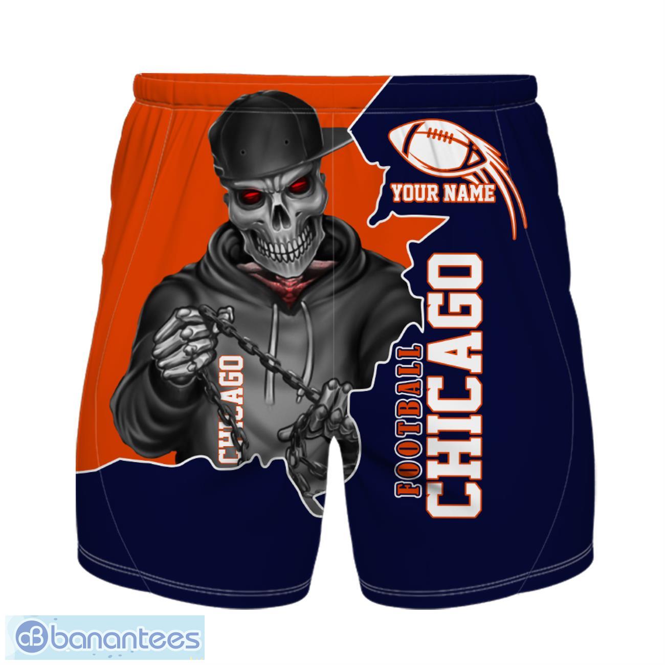 chicago football team hawaiian shirt and shorts personalized name and number for fans 1 image Chicago Football Team Hawaiian Shirt And Shorts Personalized Name And Number For Fans Product Photo 2