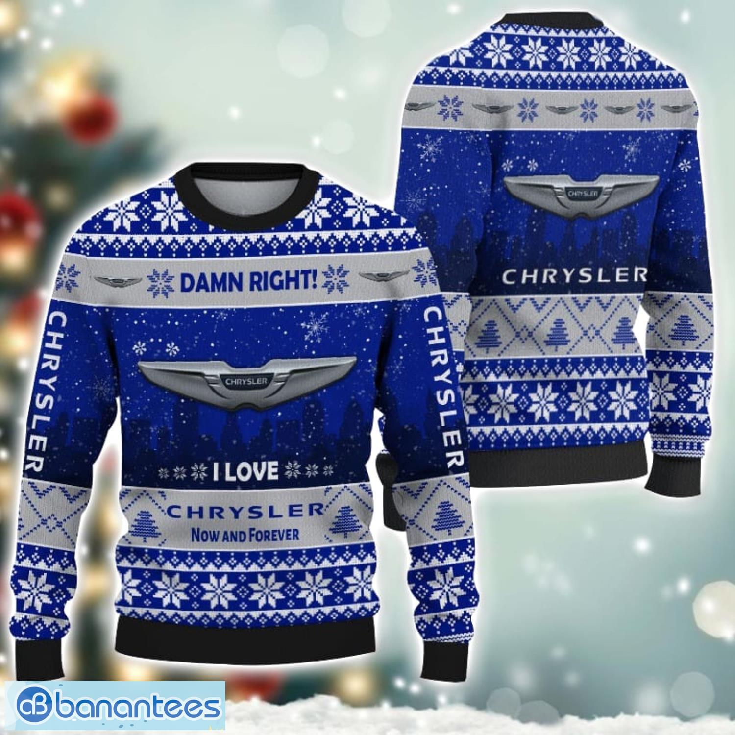 chrysler damn right i lover now and forever 3d ugly christmas sweater christmas gift image Chrysler Damn Right I Lover Now And Forever 3D Ugly Christmas Sweater Christmas Gift Product Photo 1
