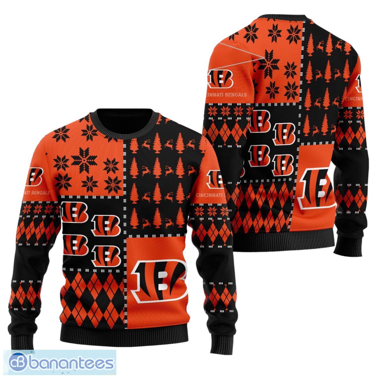 cincinnati bengals christmas all over print sweaters best christmas gift for bengals fans image Cincinnati Bengals Christmas All Over Print Sweaters Best Christmas Gift For Bengals Fans Product Photo 1