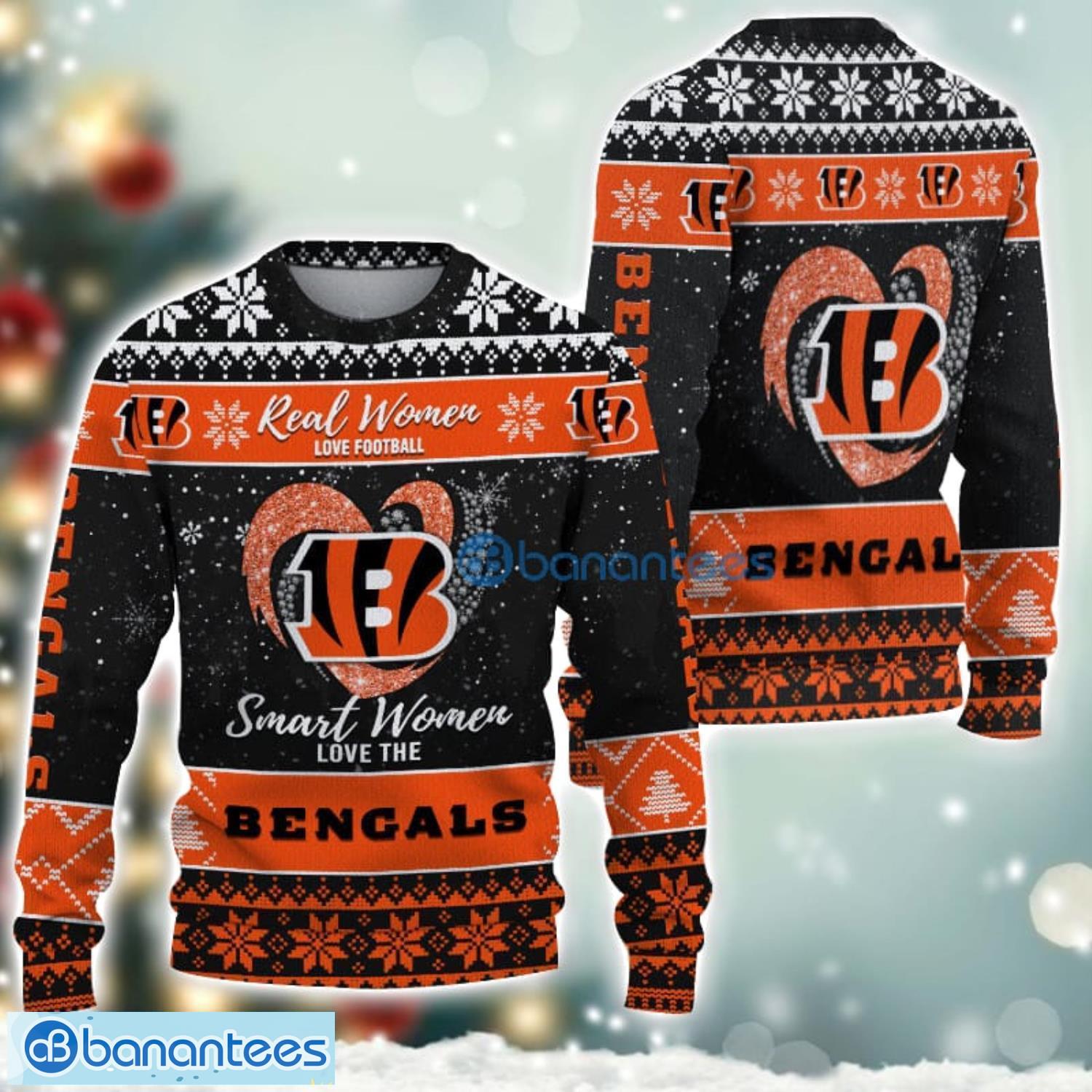 cincinnati bengals logo ugly christmas sweater for fans men and women christmas gift ideas 1 image Cincinnati Bengals Logo Ugly Christmas Sweater For Fans Men And Women Christmas Gift Ideas Product Photo 2