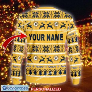NEW Trend Indiana Pacers Ugly Christmas Sweater Gift Holidays Custom Name - NBA Indiana Pacers Ugly Christmas Sweater For Men And Women Photo 2