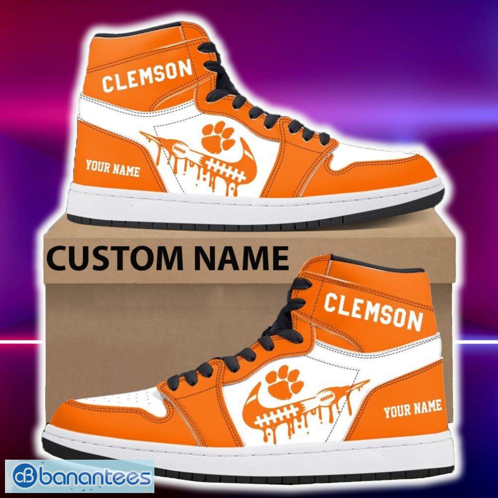 clemson tigers air jordan hightop shoes new custom name for fans gift sneaker image Clemson Tigers Air Jordan Hightop Shoes New Custom Name For Fans Gift Sneaker - Clemson Tigers Air Jordan Hightop Shoes Photo 4