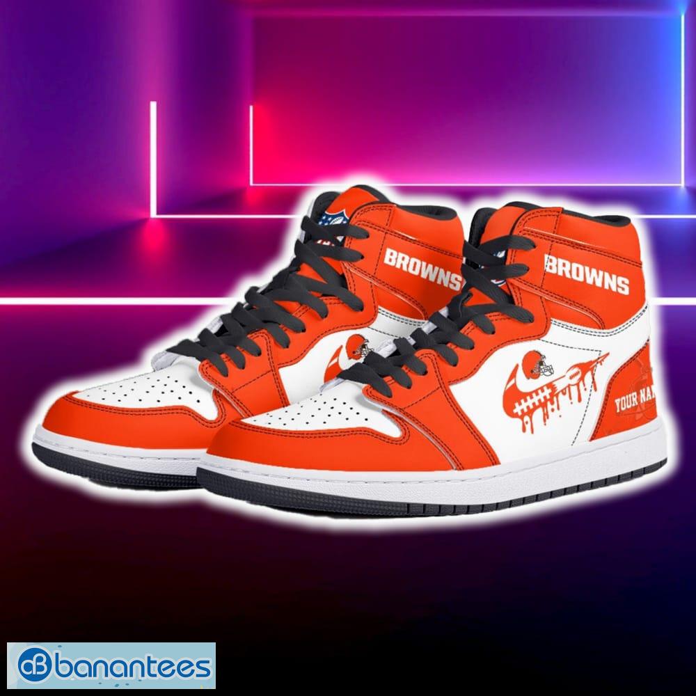 cleveland browns air jordan hightop shoes new custom name for fans gift sneaker 1 image Cleveland Browns Air Jordan Hightop Shoes New Custom Name For Fans Gift Sneaker - Cleveland Browns Air Jordan Hightop Shoes Photo 5