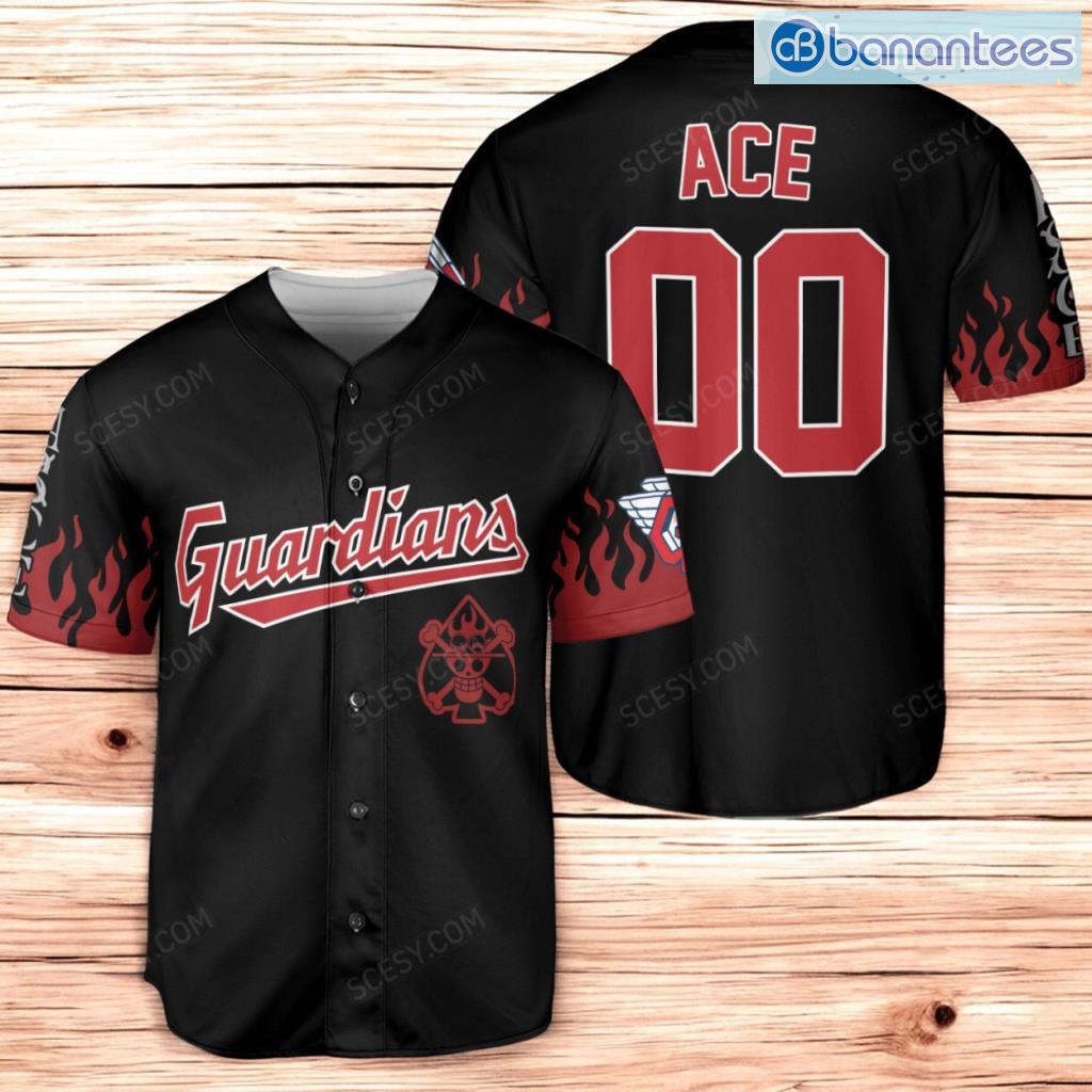 cleveland guardians one piece baseball jersey shirt black custom for men and women image Cleveland Guardians One Piece Baseball Jersey Shirt Black Custom For Men And Women Product Photo 1