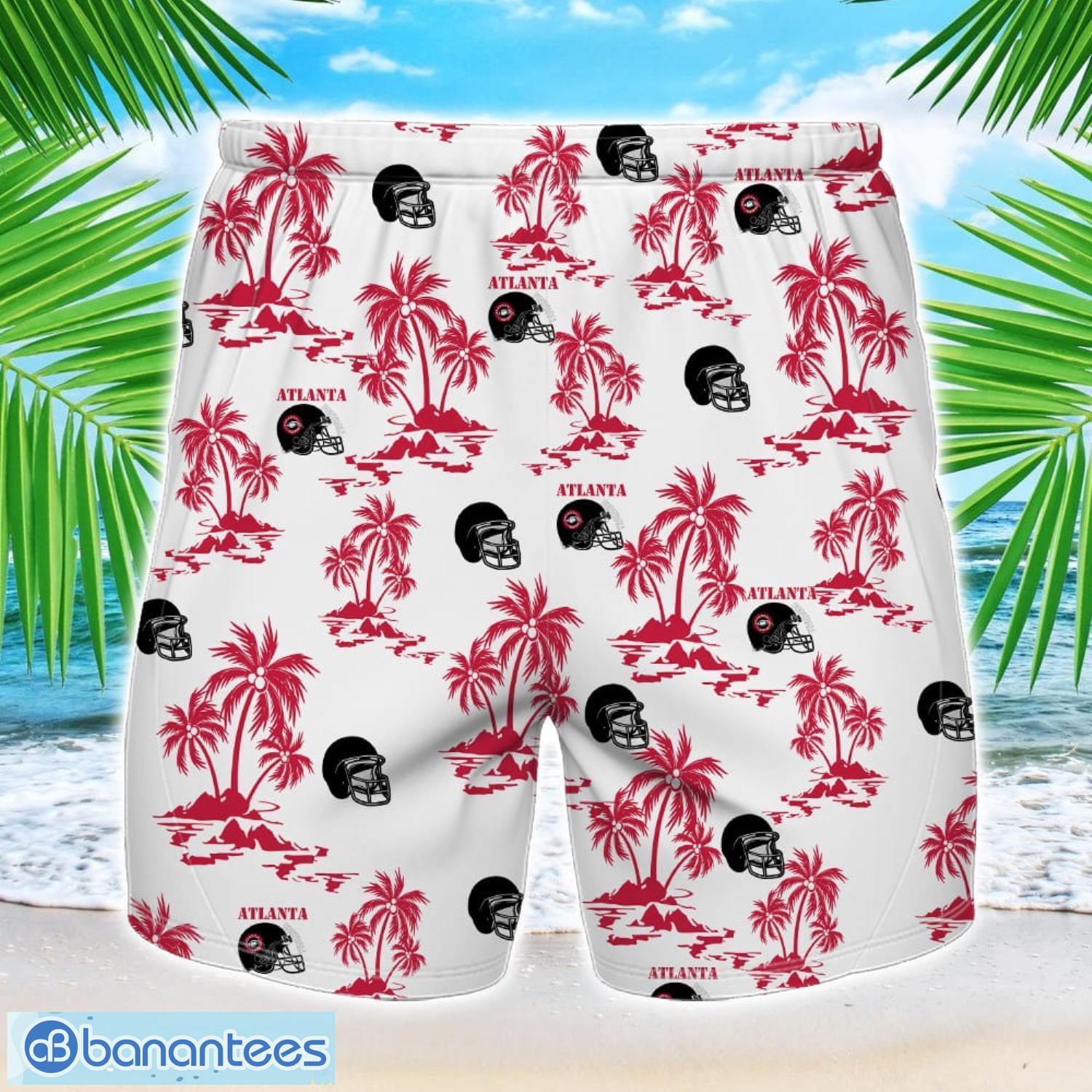 coconut design logo atlanta team hawaiian and shorts all printed beach set for fans custom name 1 image Coconut design Logo Atlanta Team Hawaiian And Shorts All Printed Beach Set For Fans Custom Name Product Photo 2