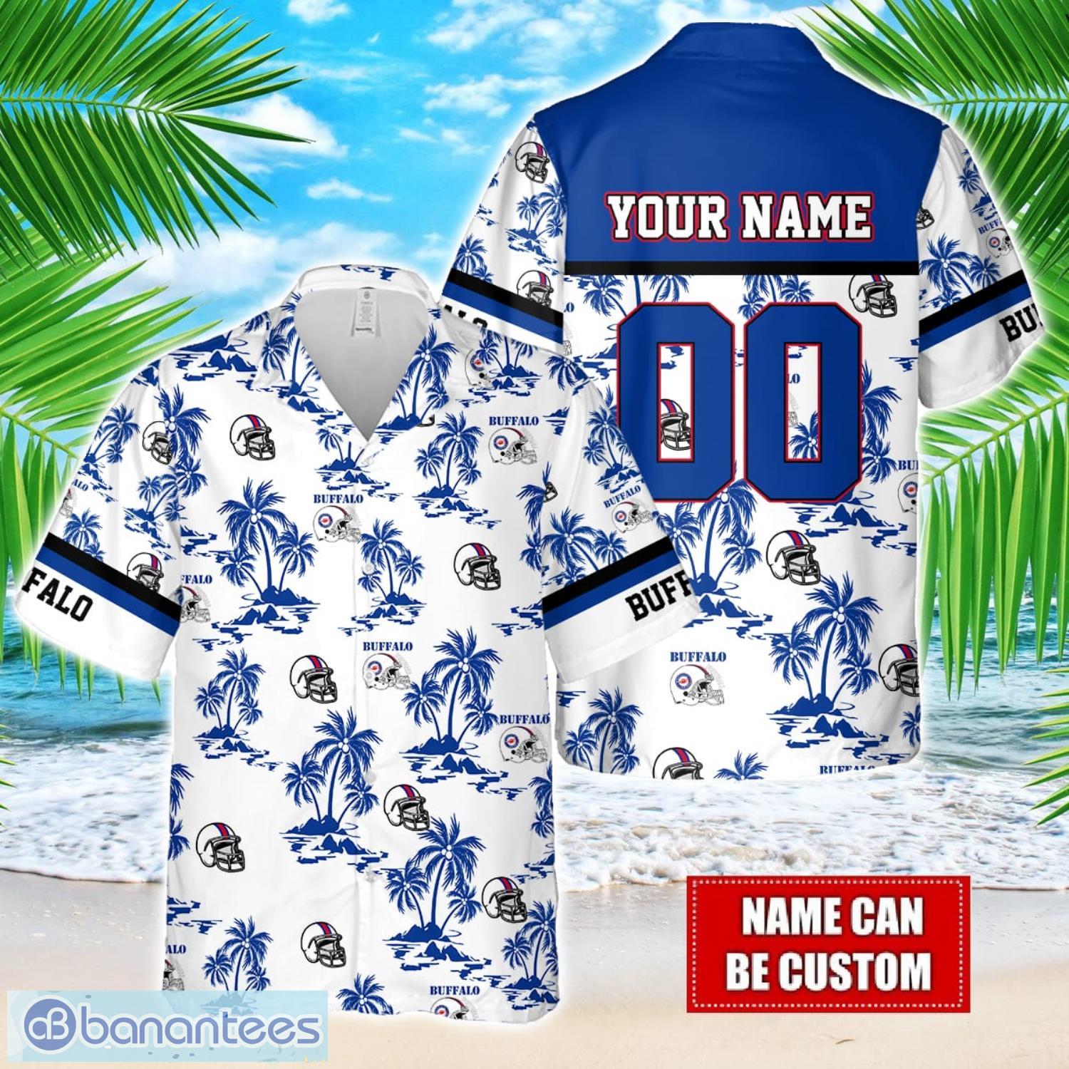coconut design logo buffalo team hawaiian and shorts all printed beach set for fans custom name image Coconut design Logo Buffalo Team Hawaiian And Shorts All Printed Beach Set For Fans Custom Name Product Photo 1