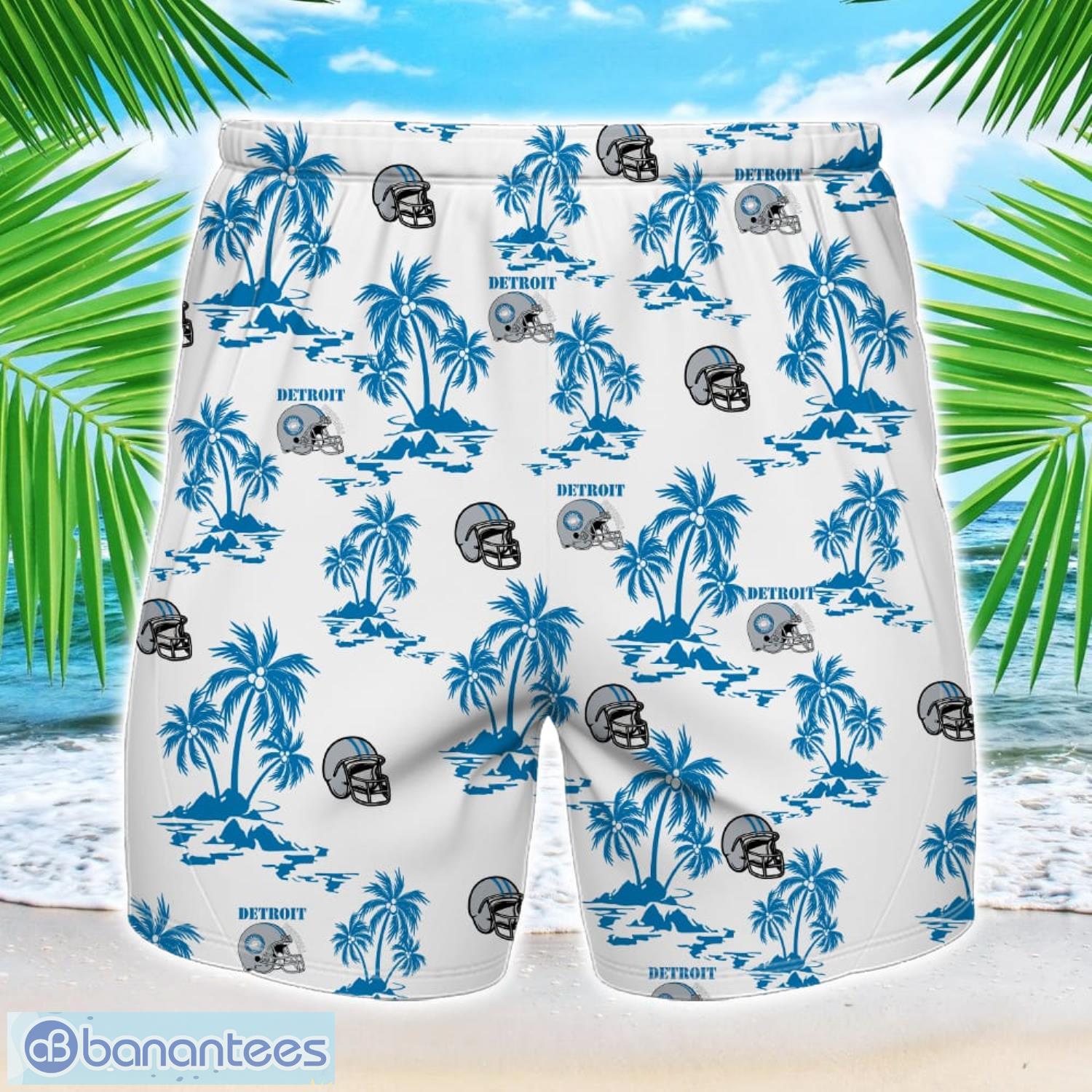 coconut design logo detroit team hawaiian and shorts all printed beach set for fans custom name 1 image Coconut design Logo Detroit Team Hawaiian And Shorts All Printed Beach Set For Fans Custom Name Product Photo 2