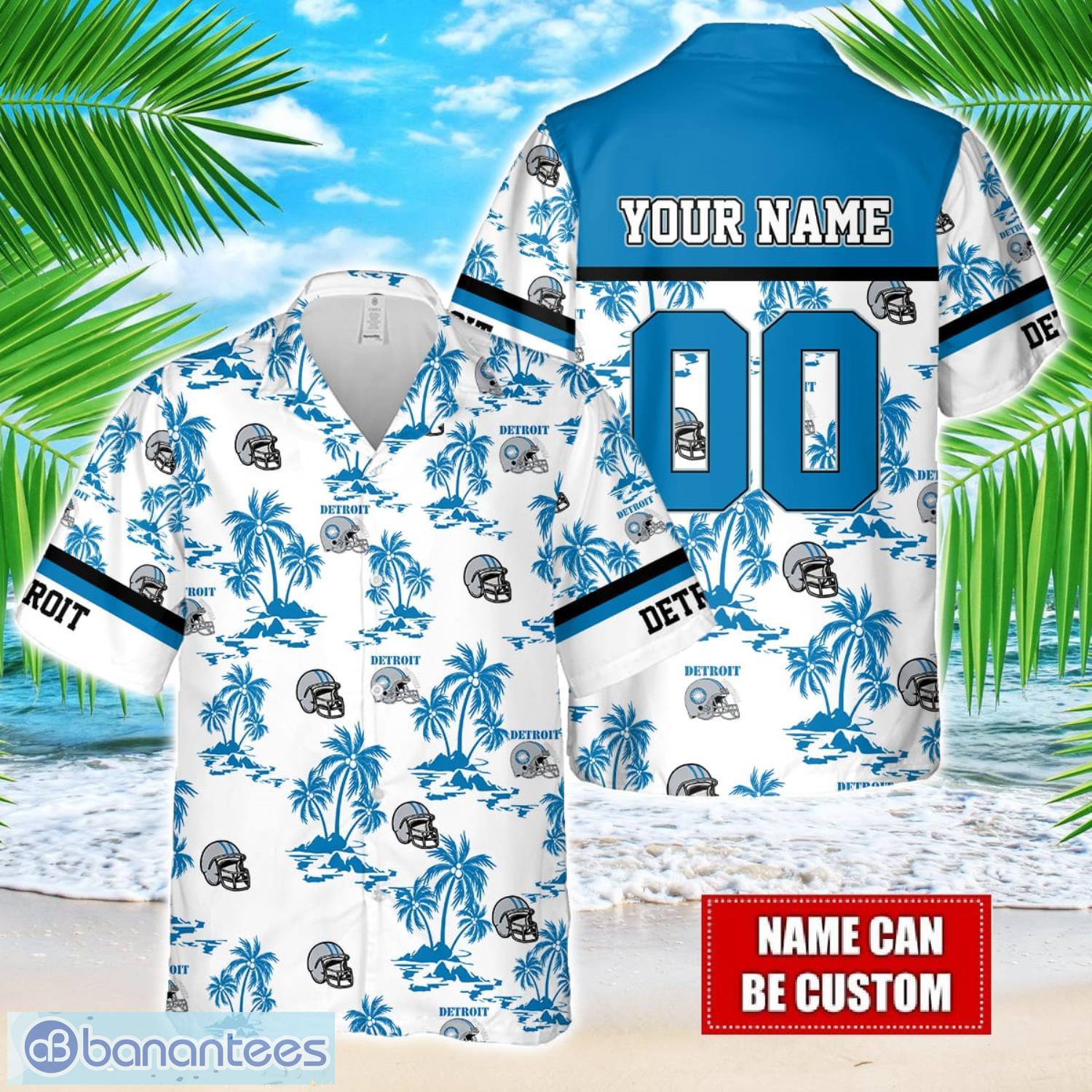 coconut design logo detroit team hawaiian and shorts all printed beach set for fans custom name image Coconut design Logo Detroit Team Hawaiian And Shorts All Printed Beach Set For Fans Custom Name Product Photo 1