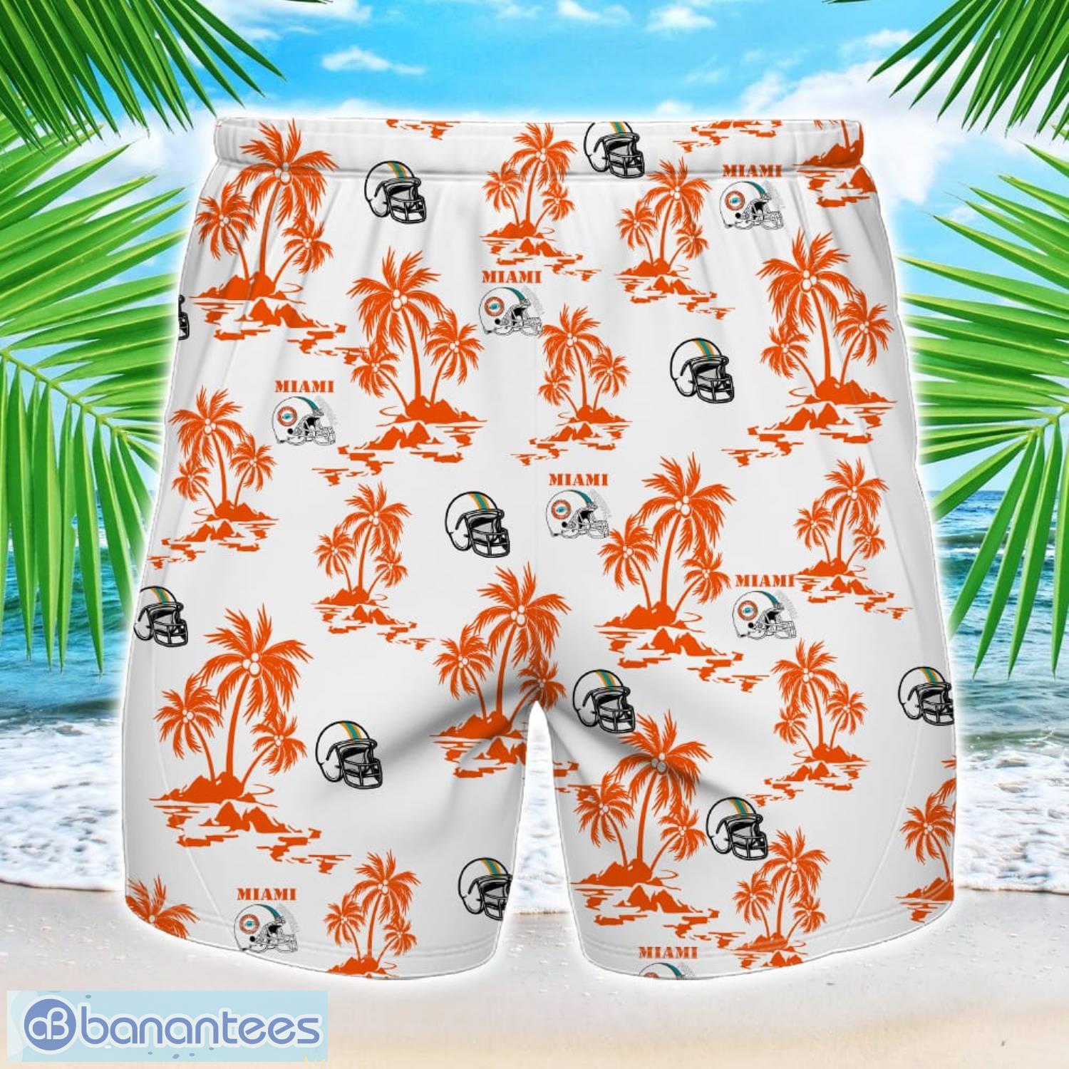 coconut design logo miami team hawaiian and shorts all printed beach set for fans custom name 1 image Coconut design Logo Miami Team Hawaiian And Shorts All Printed Beach Set For Fans Custom Name Product Photo 2