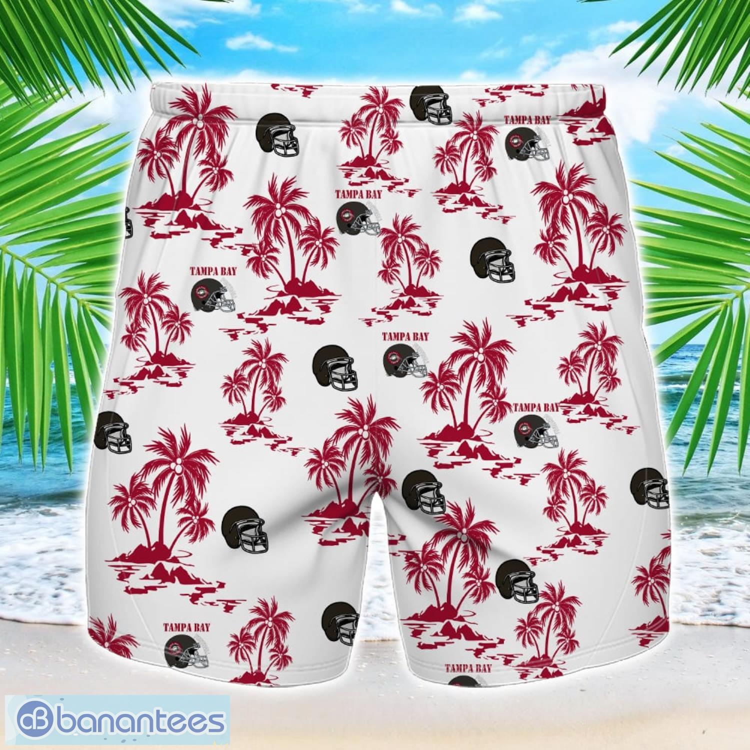 coconut design logo tampa bay team hawaiian and shorts all printed beach set for fans custom name 1 image Coconut design Logo Tampa Bay Team Hawaiian And Shorts All Printed Beach Set For Fans Custom Name Product Photo 2