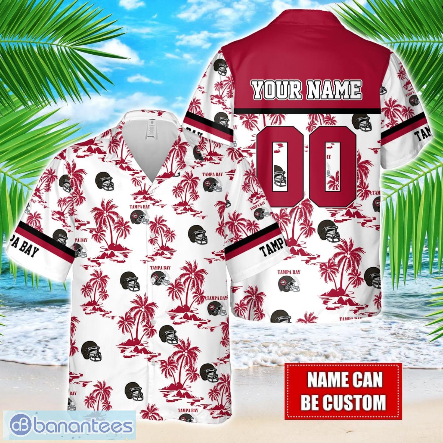 coconut design logo tampa bay team hawaiian and shorts all printed beach set for fans custom name image Coconut design Logo Tampa Bay Team Hawaiian And Shorts All Printed Beach Set For Fans Custom Name Product Photo 1