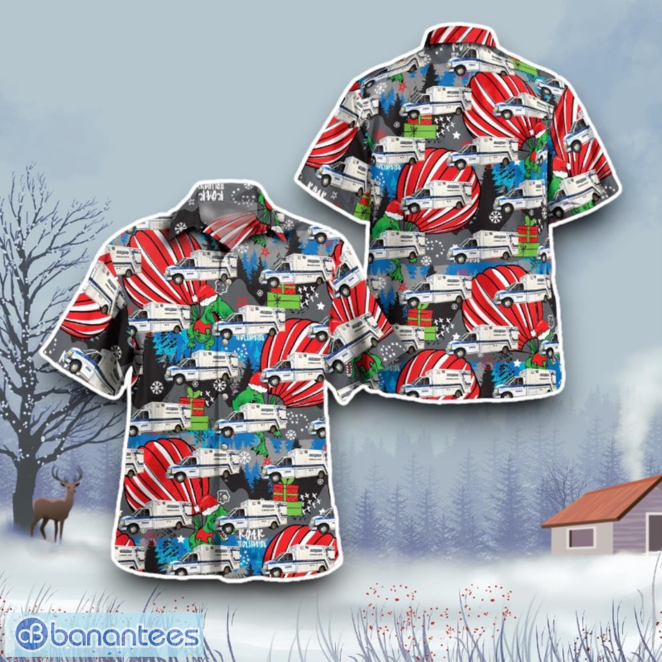 cokato mn ambulance hawaiian shirt gift for christmas image Cokato, MN Ambulance Hawaiian Shirt Gift For Christmas Product Photo 1