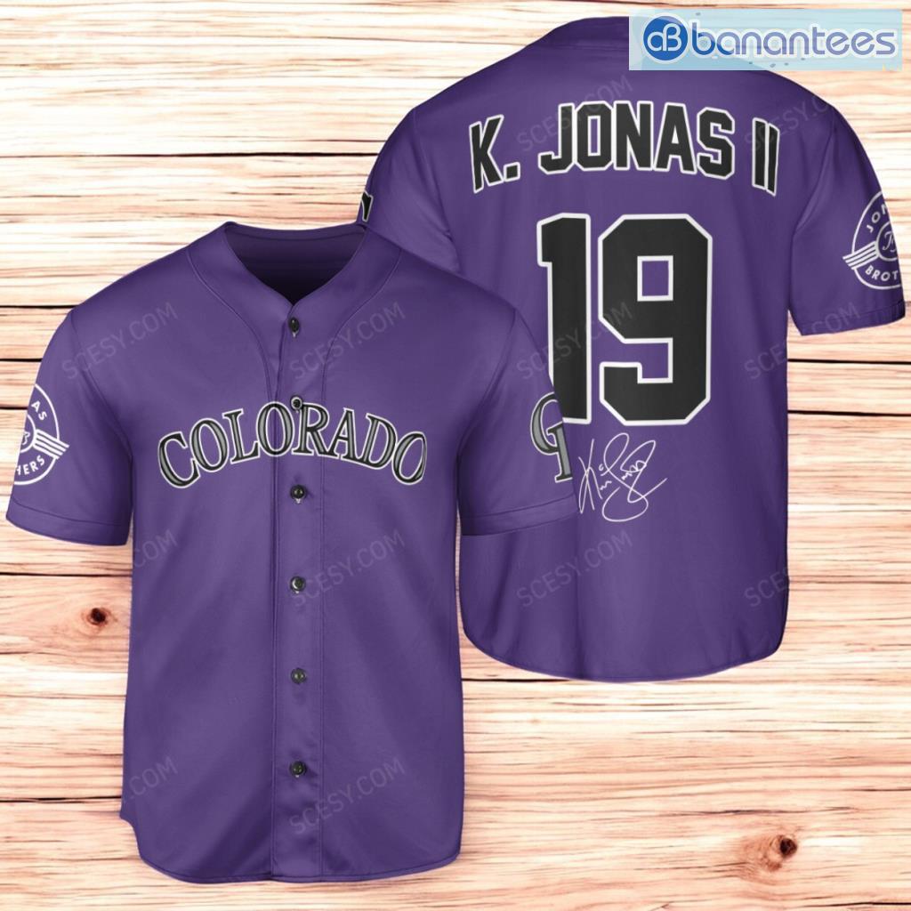 colorado rockies k jonas baseball jersey shirt purple for men and women image Colorado Rockies K. Jonas Baseball Jersey Shirt Purple For Men And Women Product Photo 1