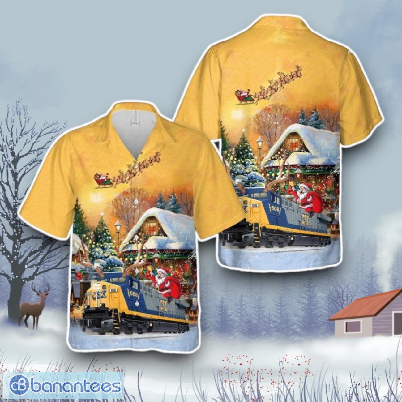csx transportation ge ac6000cw locomotive hawaiian shirt gift for christmas image CSX Transportation GE AC6000CW Locomotive Hawaiian Shirt Gift For Christmas Product Photo 1