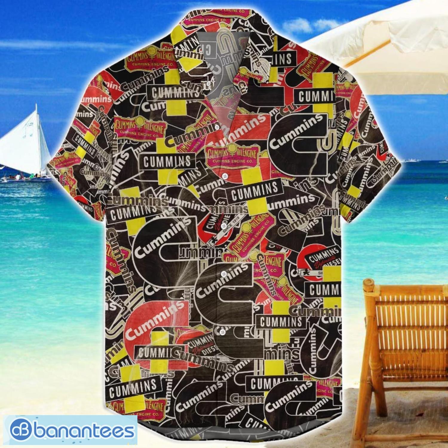 cummins aop truck logo hawaiian shirt summer gift for men and women image Cummins AOP Truck Logo Hawaiian Shirt Summer Gift For Men And Women Product Photo 1