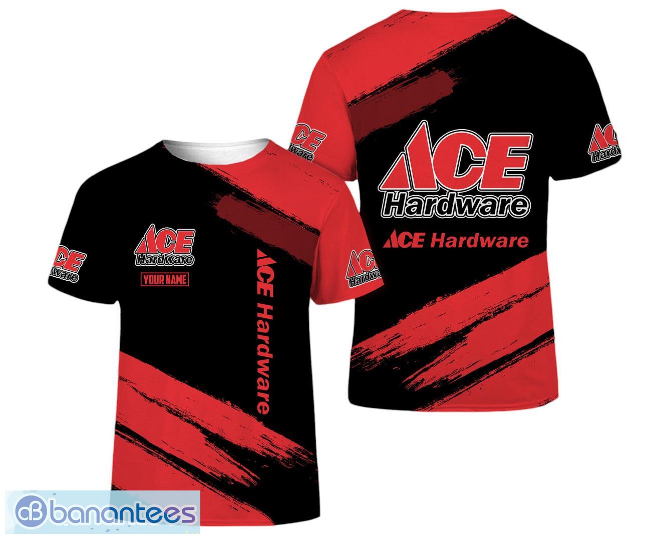 custom name 3d all over printed ace hardware 3d t shirt team gift image Custom Name 3D All Over Printed Ace Hardware 3D T-Shirt Team Gift Product Photo 1