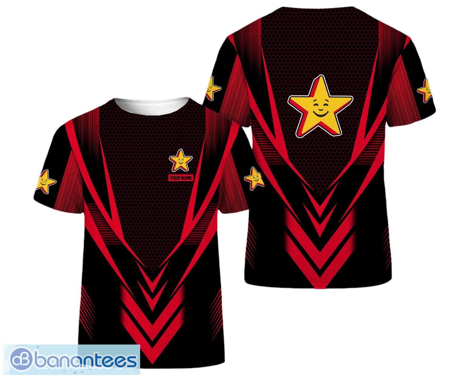 custom name hardees 3d t shirt all printed image Custom Name hardee's 3D T Shirt All Printed Product Photo