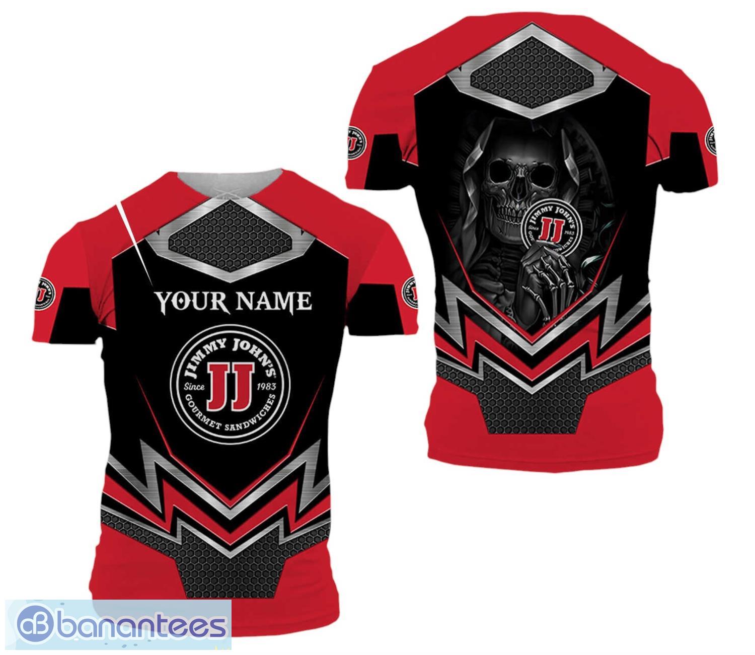 custom name jimmy johns 3d t shirt all printed image Custom Name Jimmy John's 3D T Shirt All Printed Product Photo
