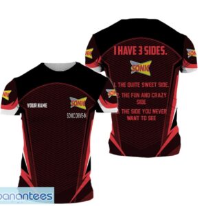 Custom Name Sonic Drive-In3D T-Shirt Product Photo 1