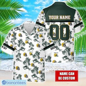 Coconut design Logo Green Bay Team Hawaiian And Shorts All Printed Beach Set For Fans Custom Name Product Photo 1