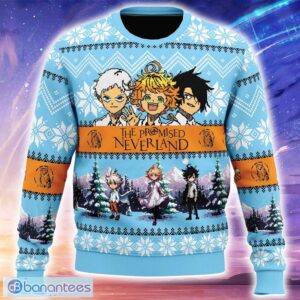 White Christmas The Promised Neverland Ugly Christmas Sweater Trending Holidays For Men Women Fans - White Christmas The Promised Neverland Ugly Christmas Sweater_1