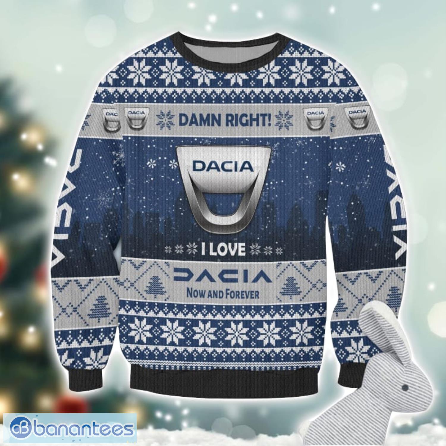 dacia damn right i lover dacia now and forever 3d ugly christmas sweater christmas gift 1 image Dacia Damn Right I Lover Dacia Now And Forever 3D Ugly Christmas Sweater Christmas Gift Product Photo 2