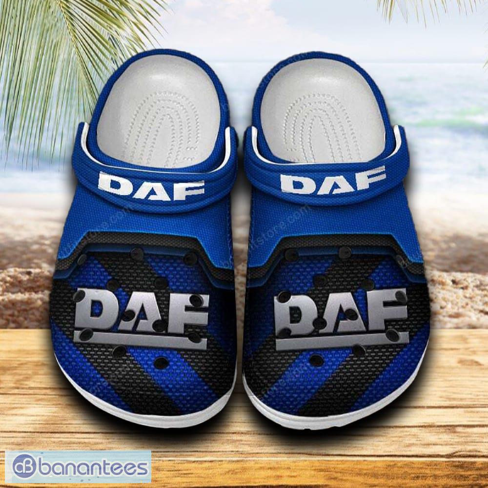 daf car clog shoes blue color new gift for fans custom name image DAF Car Clog Shoes Blue Color New Gift For Fans Custom Name - DAF Car Clog Shoes Blue Color New Gift For Fans Custom Name