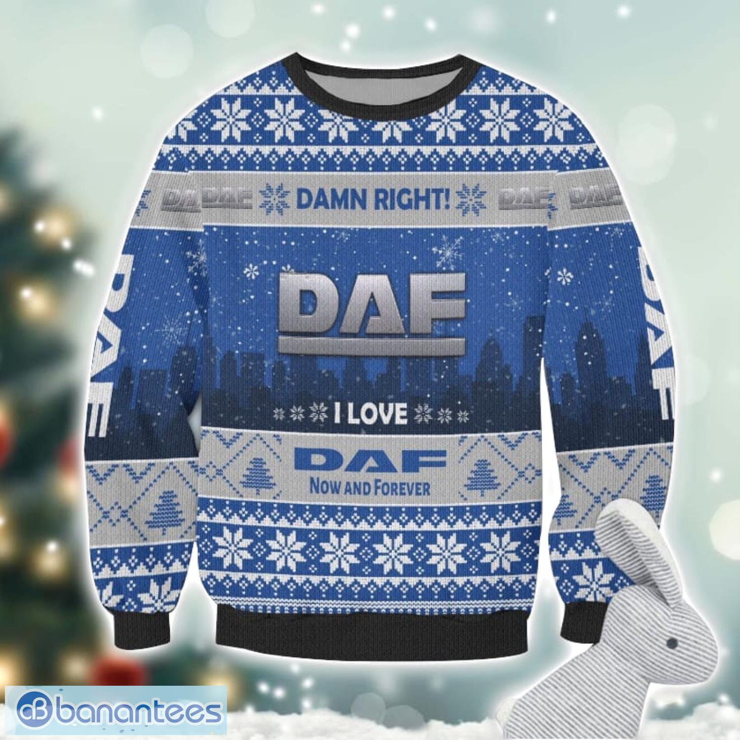daf damn right i lover daf now and forever 3d ugly christmas sweater christmas gift 1 image DAF Damn Right I Lover DAF Now And Forever 3D Ugly Christmas Sweater Christmas Gift Product Photo 2