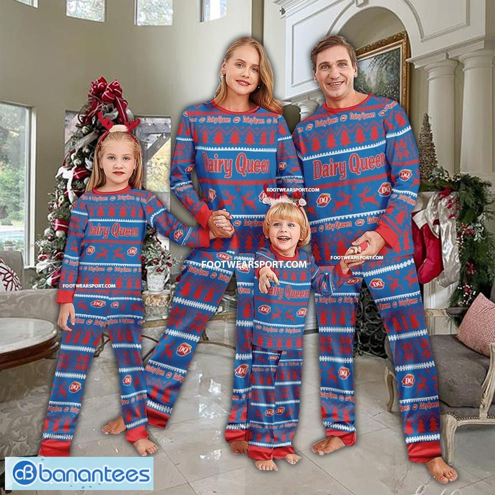 dairy queen ugly christmas pajamas set gift for family image Dairy Queen Ugly Christmas Pajamas Set Gift For Family - Dairy Queen Ugly Christmas Pajamas Set Gift For Family