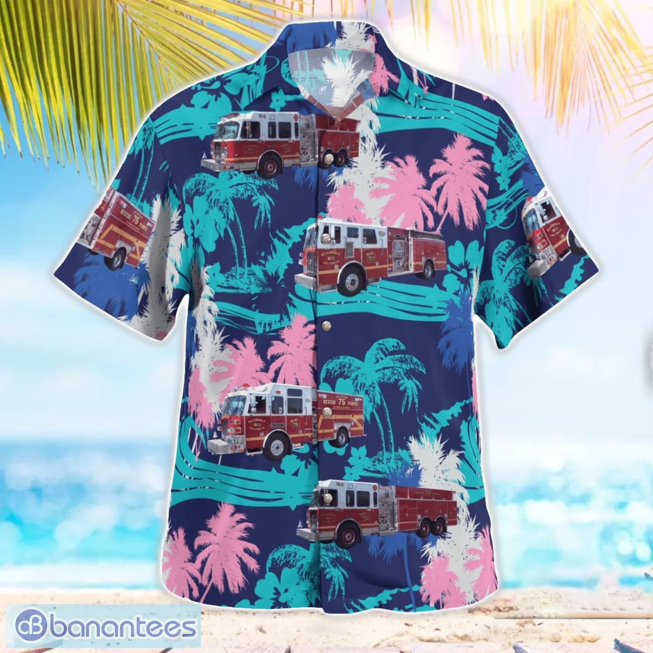 delaware ellendale fire company hawaiian shirt 2 image Delaware, Ellendale Fire Company Hawaiian Shirt Product Photo 3