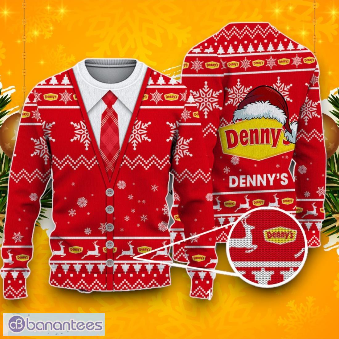 dennys ugly christmas sweater best gift ideas 2024 for fans image Denny's Ugly Christmas Sweater, Best Gift Ideas 2024 For Fans Product Photo