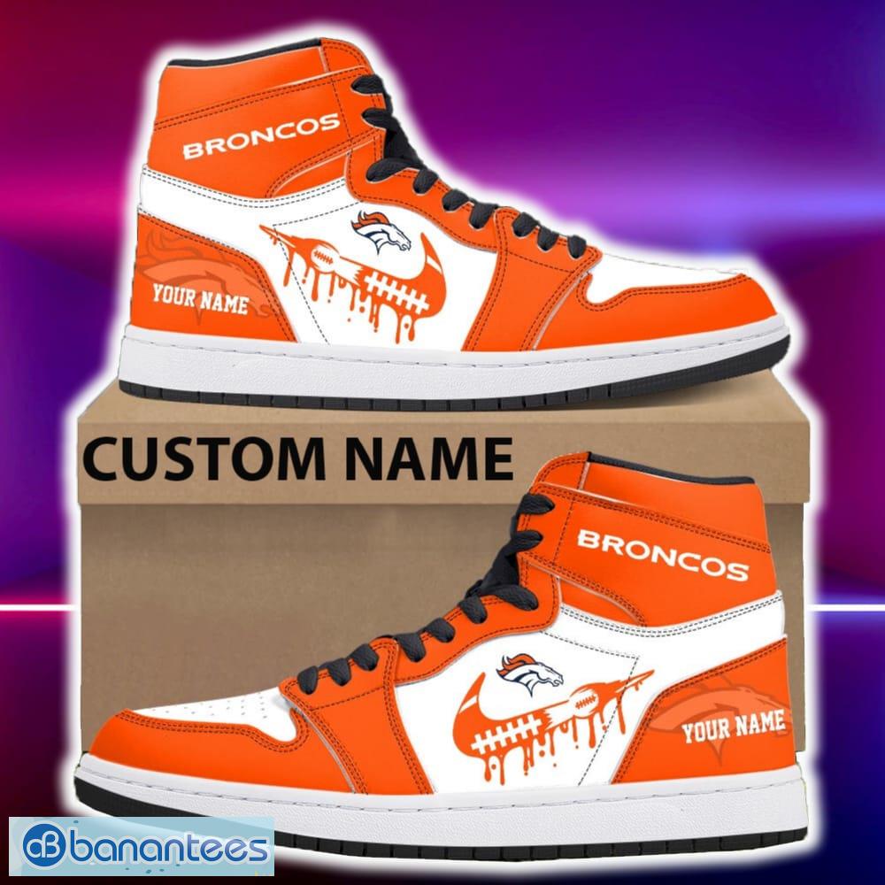 denver broncos air jordan hightop shoes new custom name for fans gift sneaker image Denver Broncos Air Jordan Hightop Shoes New Custom Name For Fans Gift Sneaker - Denver Broncos Air Jordan Hightop Shoes Photo 4