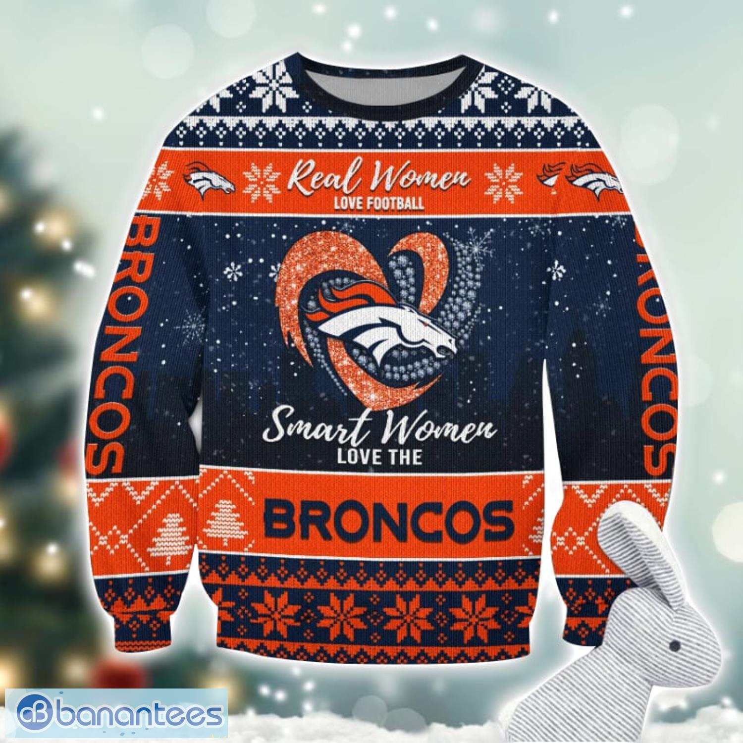 denver broncos logo ugly christmas sweater for fans men and women christmas gift ideas image Denver Broncos Logo Ugly Christmas Sweater For Fans Men And Women Christmas Gift Ideas Product Photo 1