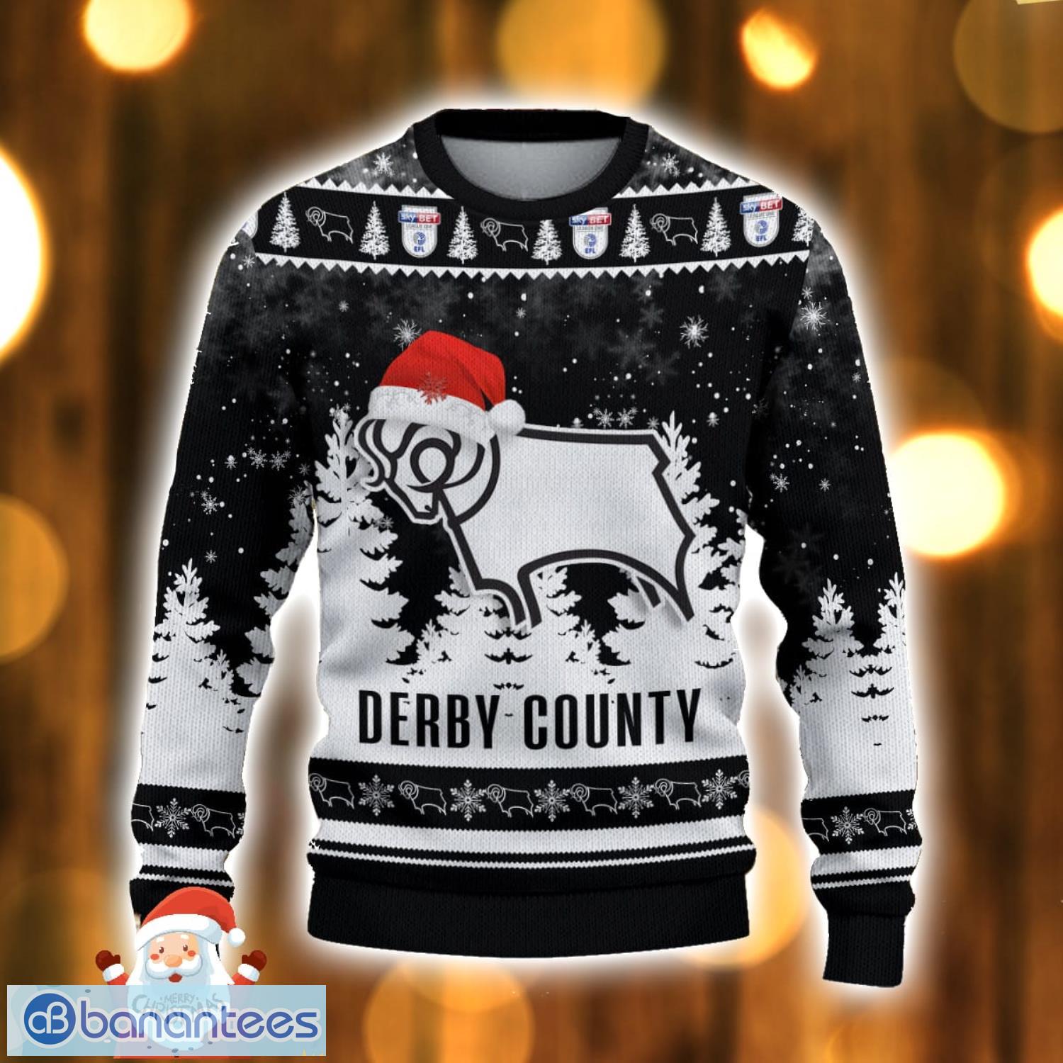 derby county ugly christmas sweater holiday gift ideas for men and women 1 image Derby County Ugly Christmas Sweater Holiday Gift Ideas For Men And Women Product Photo 2