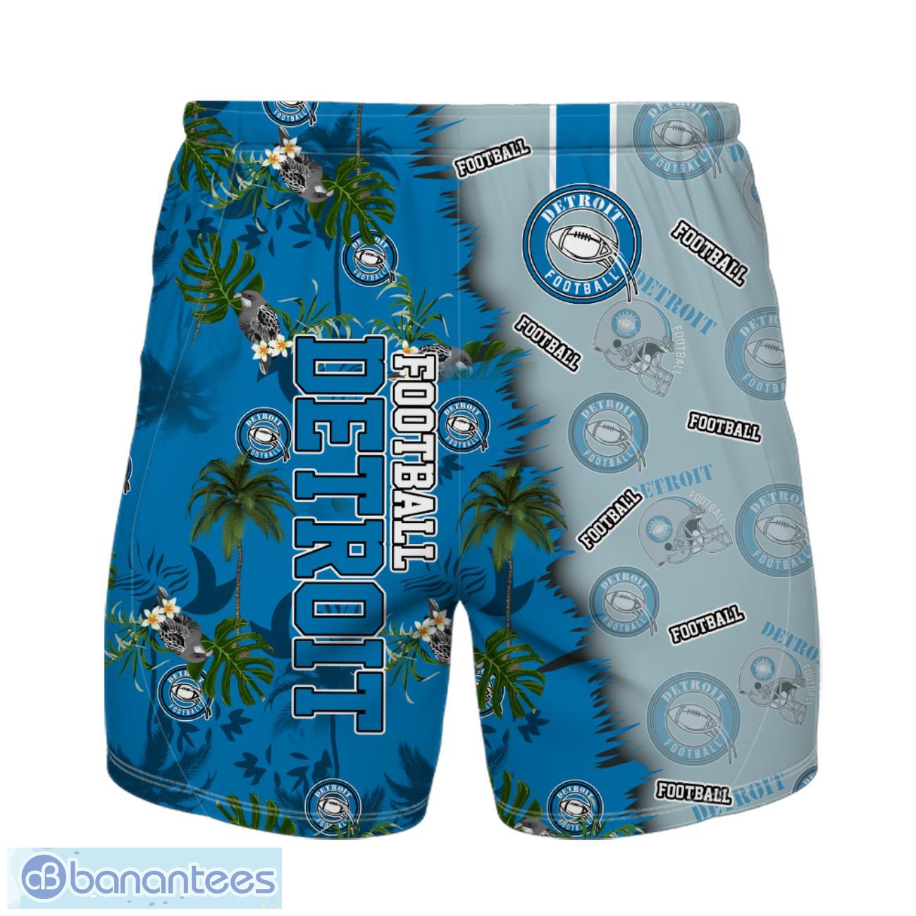 detroit football team hawaiian shirt and shorts custom name number tropical style hawaiian shirt 1 image Detroit Football Team Hawaiian Shirt And Shorts Custom Name Number Tropical Style Hawaiian Shirt Product Photo 2