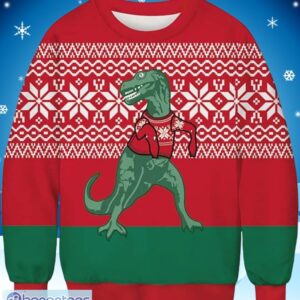 Dinosaur Christmas Full Over Print Gifts Christmas 3D Sweater Shirt Product Photo 1