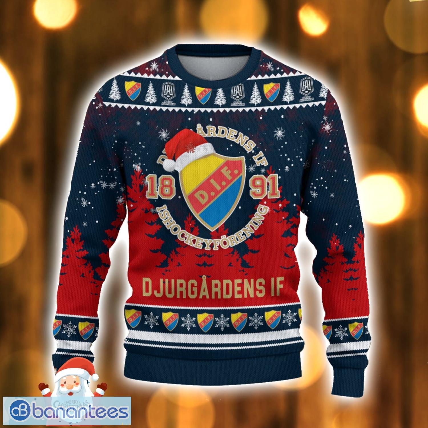 djurgrdens if ugly christmas sweater holiday gift ideas for men and women 1 image Djurgårdens IF Ugly Christmas Sweater Holiday Gift Ideas For Men And Women Product Photo 2