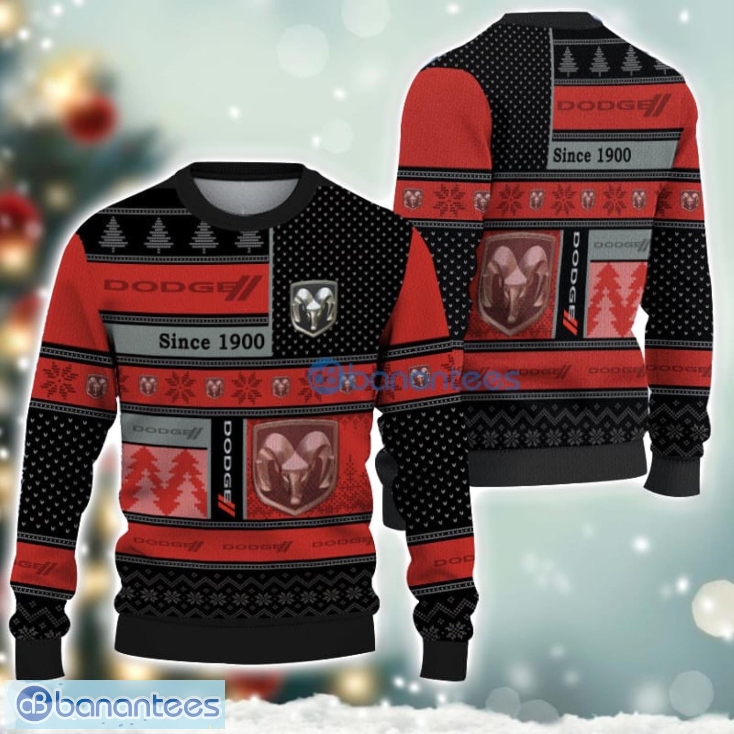 dodge logo ugly christmas sweater for fans men and women christmas gift ideas image Dodge Logo Ugly Christmas Sweater For Fans Men And Women Christmas Gift Ideas Product Photo 1
