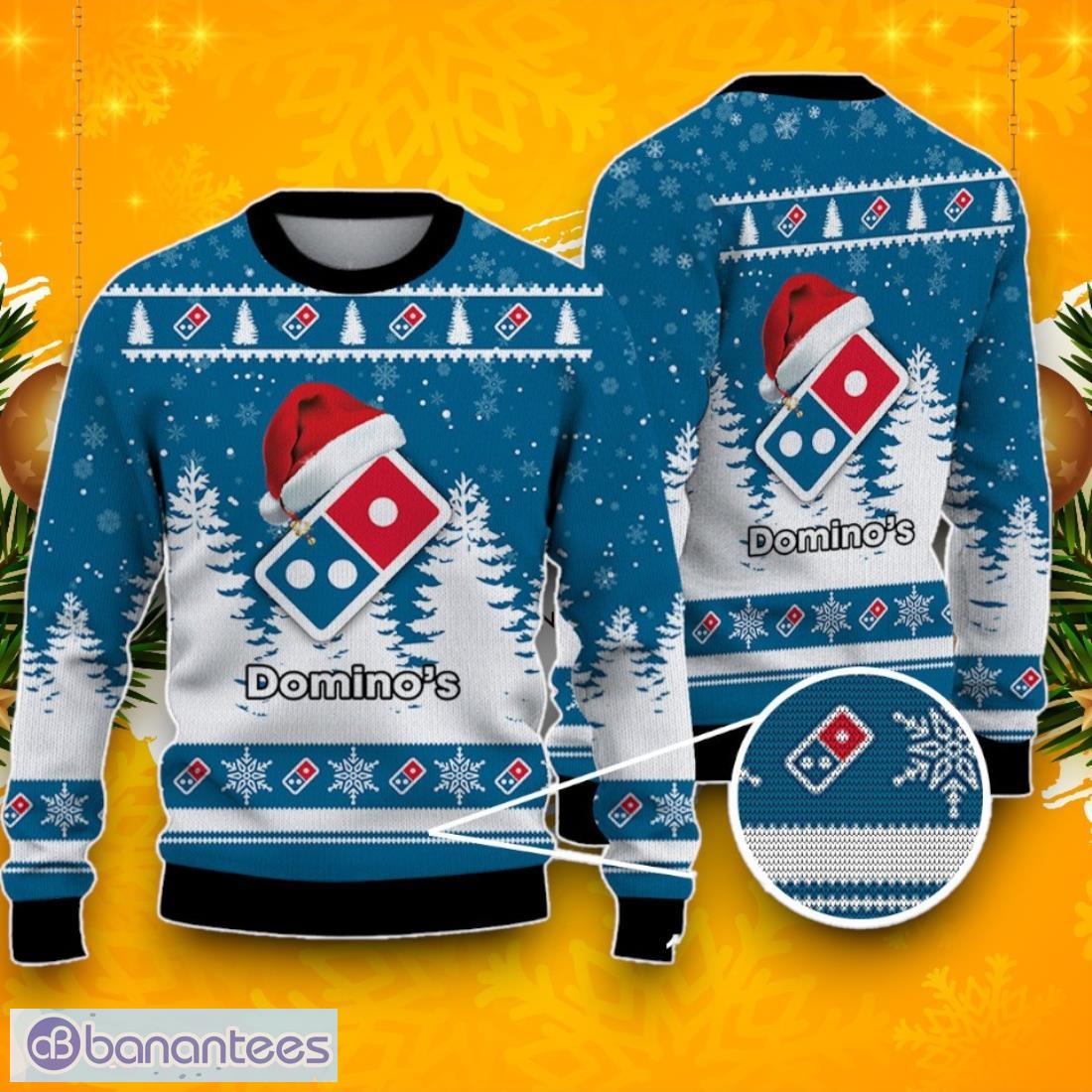 dominos pizza ugly christmas sweater best gift ideas 2024 for fans image Domino's Pizza Ugly Christmas Sweater, Best Gift Ideas 2024 For Fans Product Photo