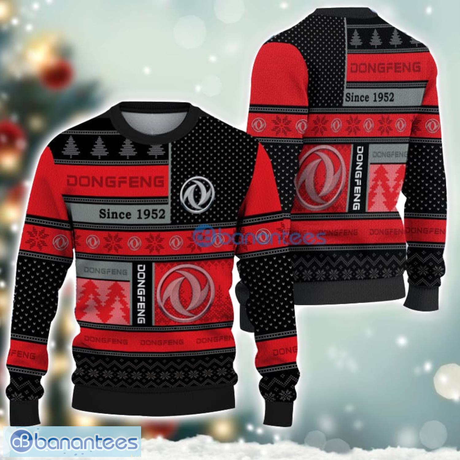 dongfeng logo ugly christmas sweater for fans men and women christmas gift ideas image Dongfeng Logo Ugly Christmas Sweater For Fans Men And Women Christmas Gift Ideas Product Photo 1