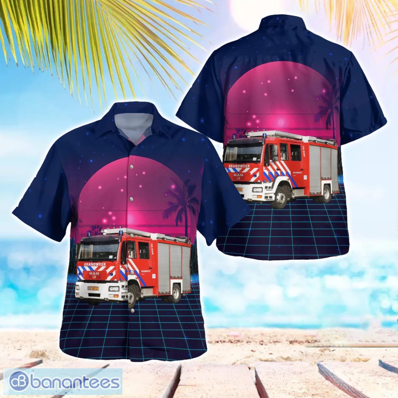 dordrecht netherlands brandweer zuid holland zuid hawaiian shirt image Dordrecht, Netherlands, Brandweer Zuid-Holland Zuid Hawaiian Shirt Product Photo 1