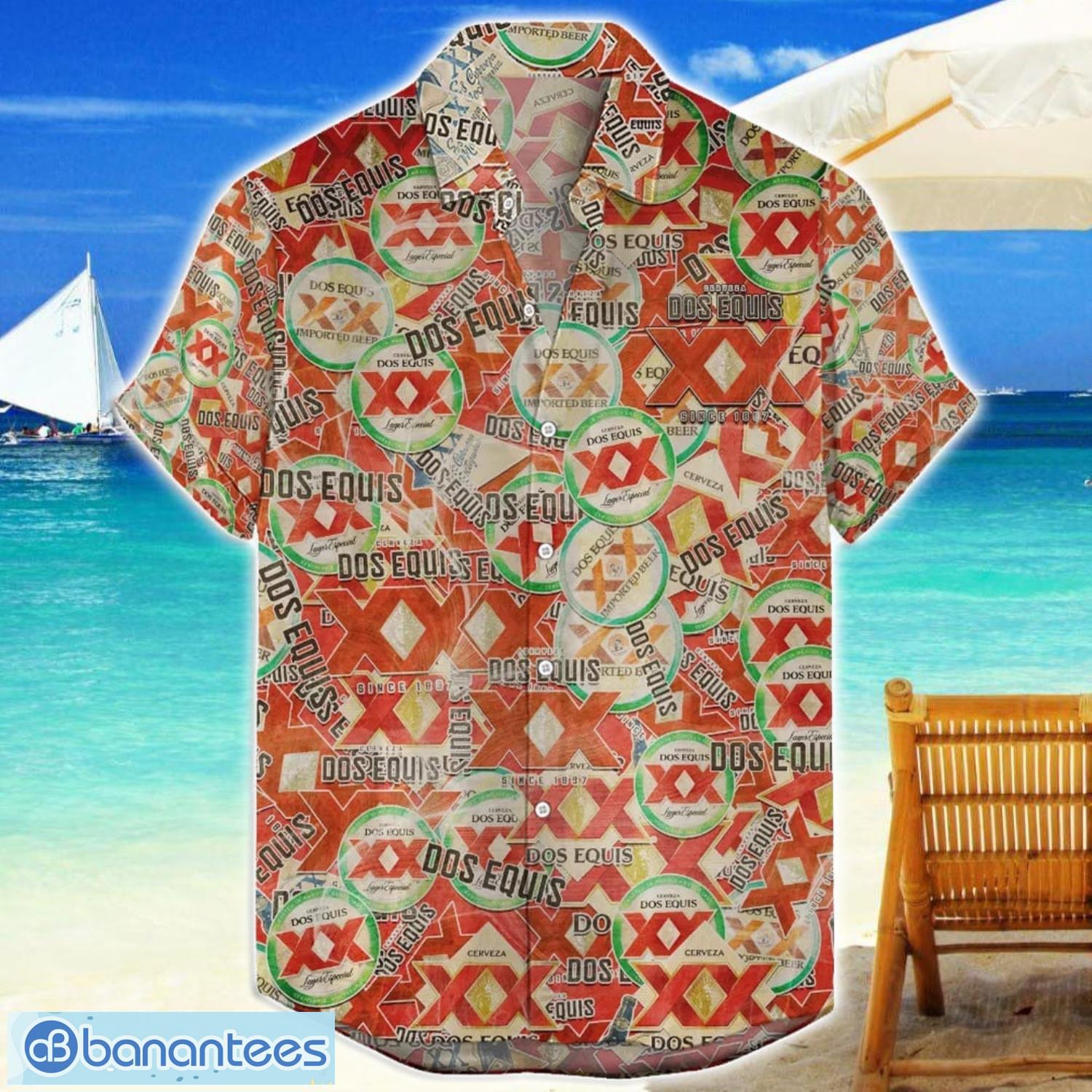dos equis aop beer logo hawaiian shirt summer gift for men and women image Dos Equis AOP Beer Logo Hawaiian Shirt Summer Gift For Men And Women Product Photo 1