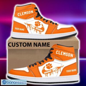Clemson Tigers Air Jordan Hightop Shoes New Custom Name For Fans Gift Sneaker - Clemson Tigers Air Jordan Hightop Shoes Photo 4