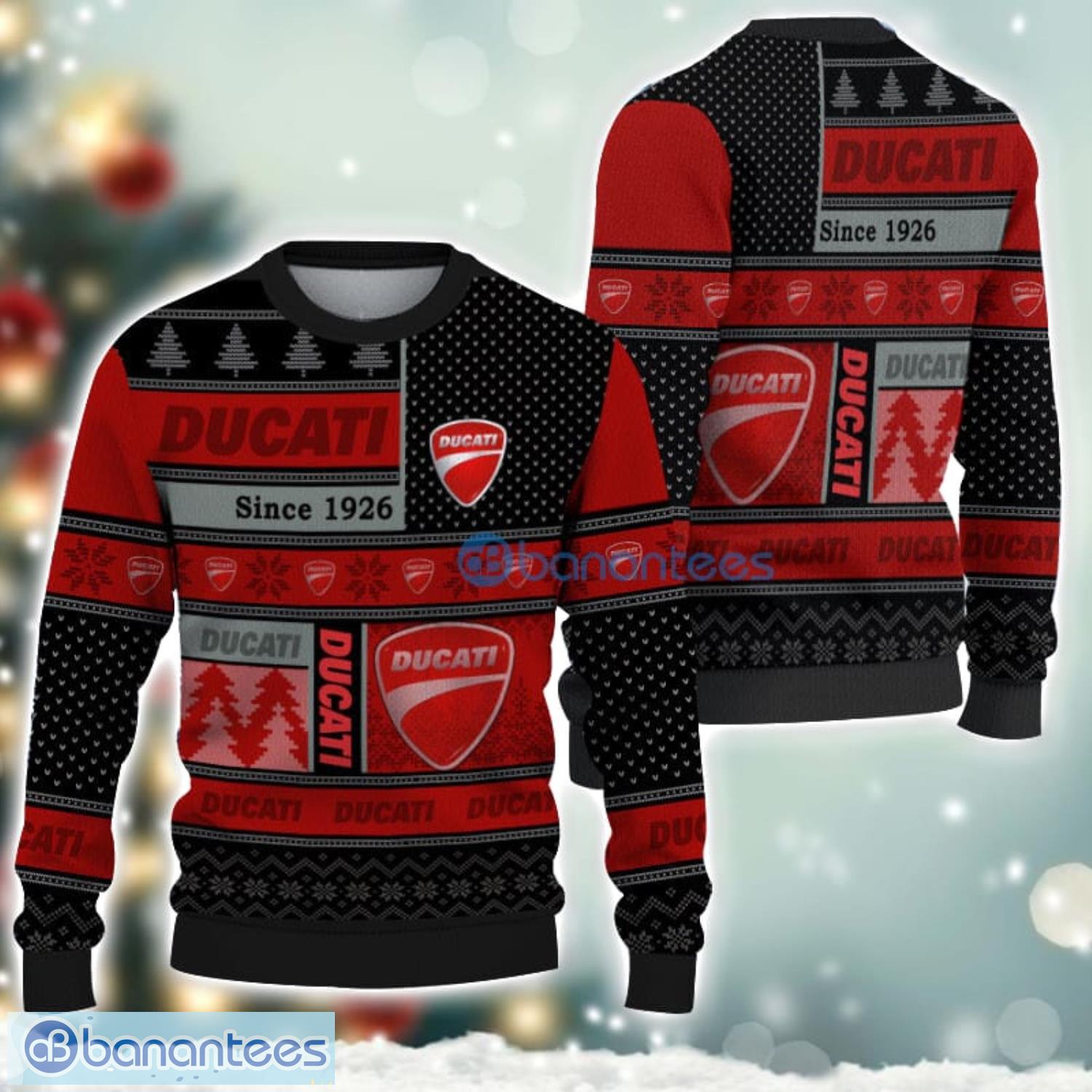 ducati logo ugly christmas sweater for fans men and women christmas gift ideas image Ducati Logo Ugly Christmas Sweater For Fans Men And Women Christmas Gift Ideas Product Photo 1