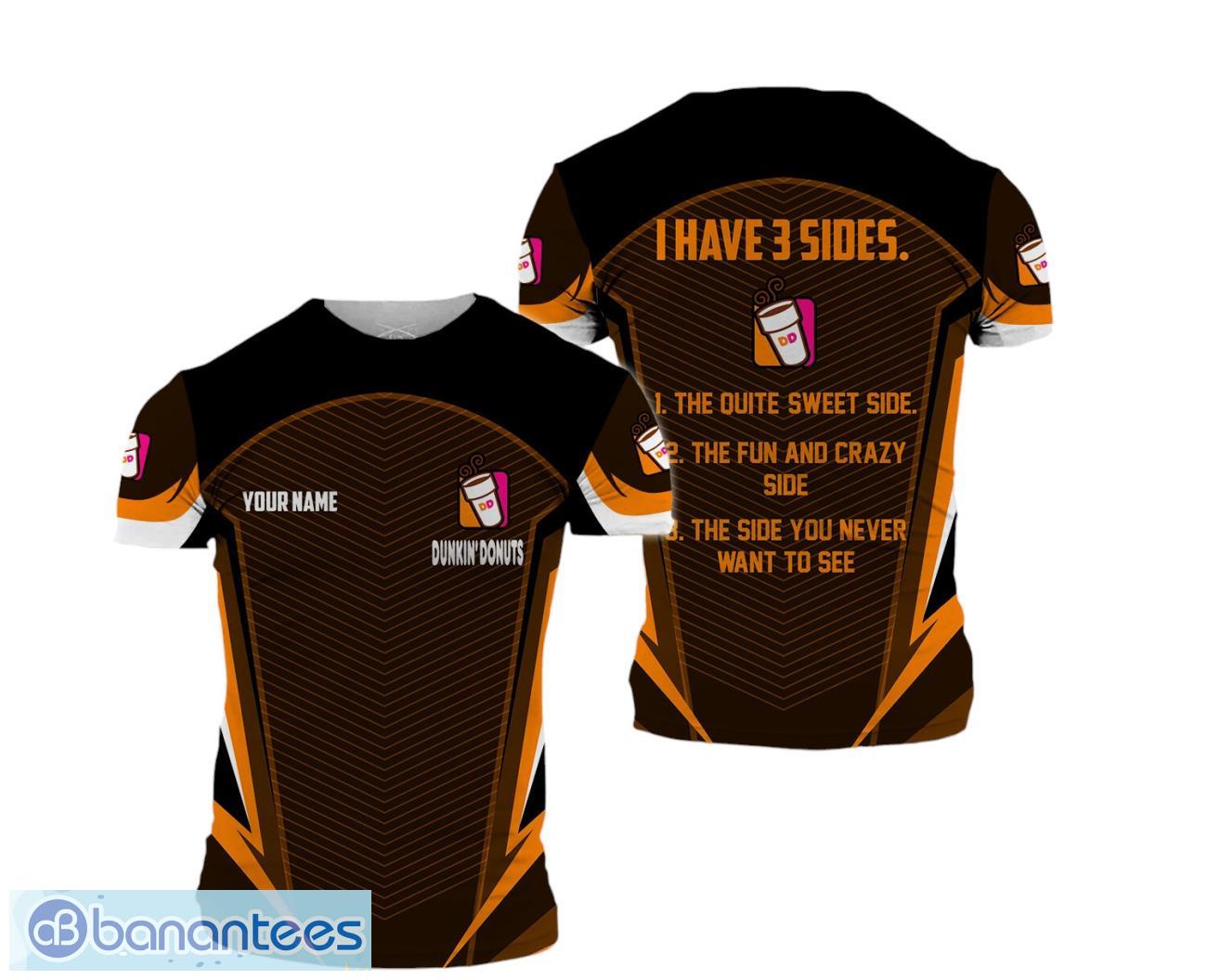 dunkin donuts logo 3d t shirt for fans image Dunkin’ Donuts Logo 3D T-Shirt For Fans Product Photo 1