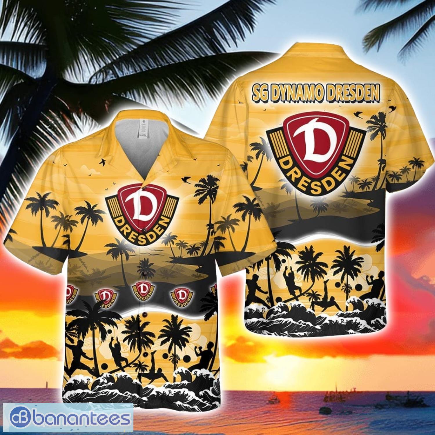 dynamo dresden tropical hawaiian shirt beach shirt for men and women team shirt image Dynamo Dresden Tropical Hawaiian Shirt Beach Shirt For Men And Women Team Shirt Product Photo 1
