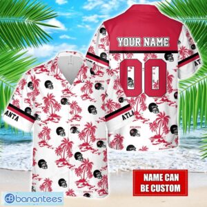 Coconut design Logo Atlanta Team Hawaiian And Shorts All Printed Beach Set For Fans Custom Name Product Photo 1