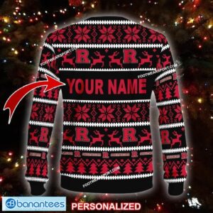 NEW Frostbite Rutgers Scarlet Knights Ugly Xmas Sweater Gift For Adult Custom Name - NCAA Rutgers Scarlet Knights Ugly Christmas Sweater For Men And Women Photo 2